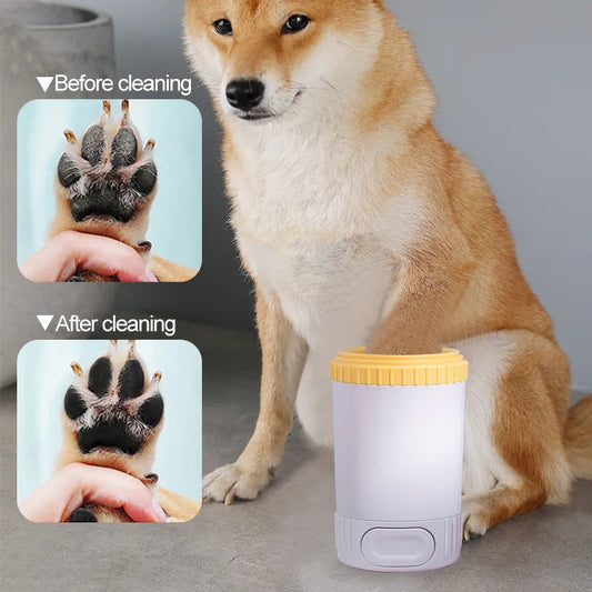 Automatic Pet Dog Foot Washer Cleaner Brush Soft Silicone needle Dog Paw Cleaner Cup Paw Washing Cup Washer for Dogs Cats